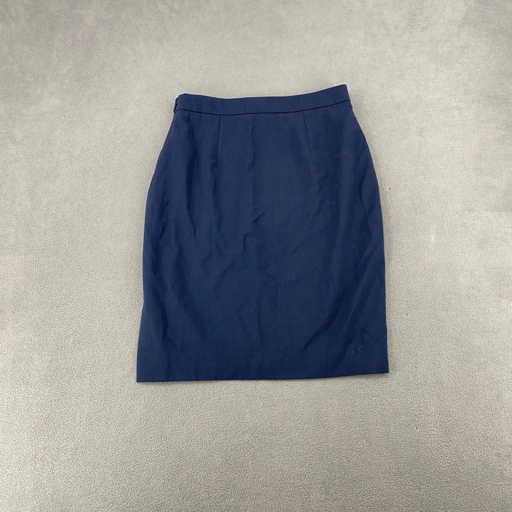 Banana Republic Navy Blue Petite Pencil Skirt Size 0P Side Zip Lined Office